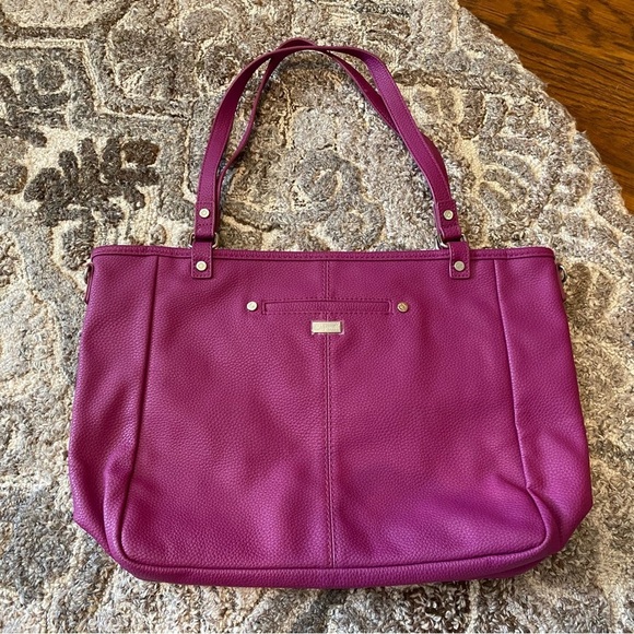 Thirty One TOWNSFAIR REVERSIBLE TOTE -PALACE OF JEWELLS PEBBLE Purse Bag Purple - Picture 1 of 12